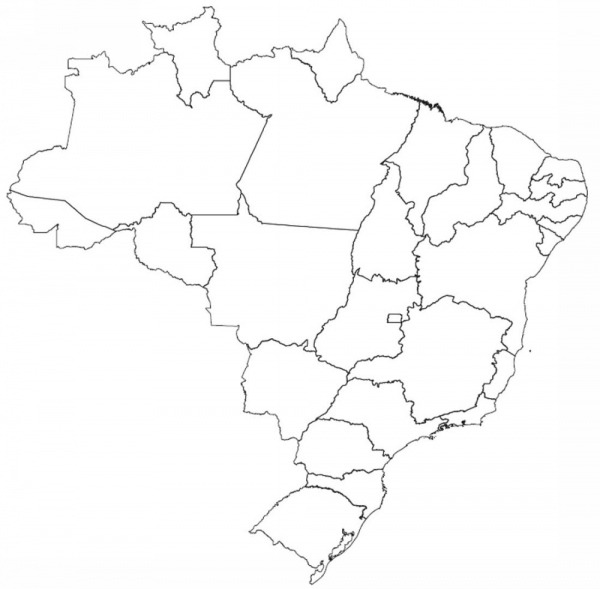 Desenho Do Mapa Do Brasil Para Colorir â Pampekids Net