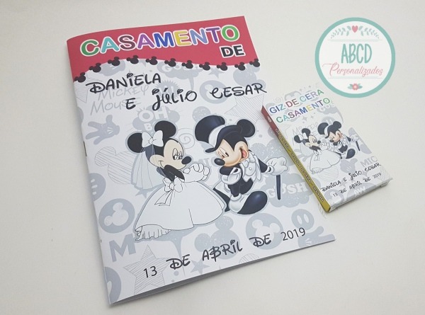 Kit Colorir Para Casamento Mickey E Minnie No Elo7