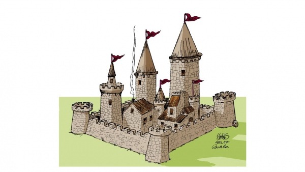 Como Desenhar Um Castelo Medieval Com Tiburcio Em Tempo Real E Com