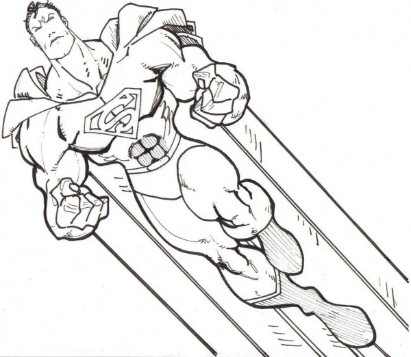 Desenho Para Colorir Super Homem