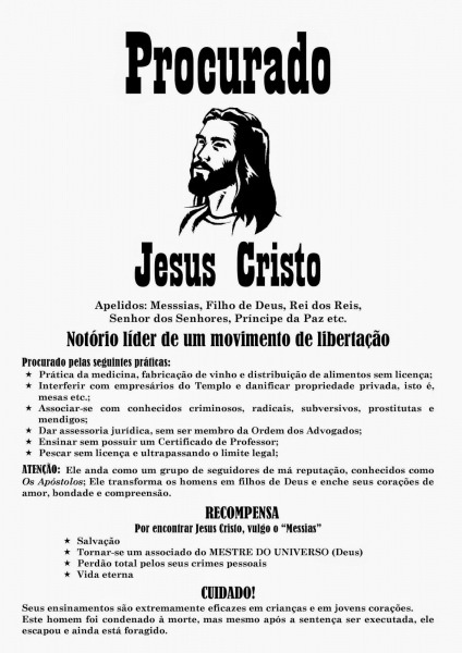 Arsenal Do Crente  Cartaz Jesus  Procurado E Outros Para VocÃª