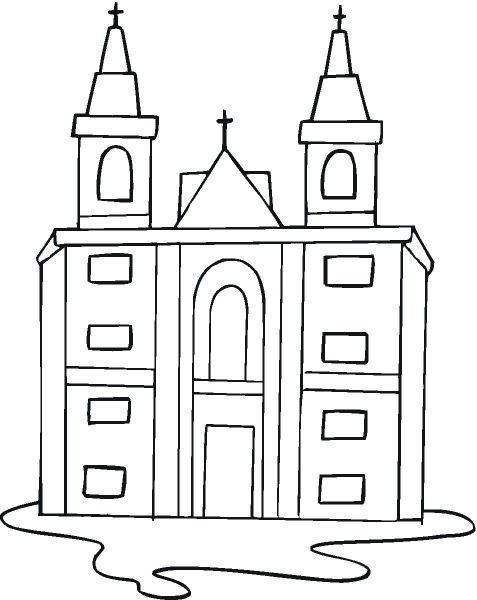 Desenhos De Igrejas Para Colorir