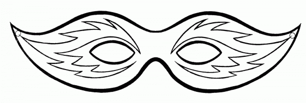 Desenho Para Colorir Mascara De Carnaval