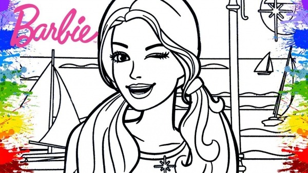 Boneca Barbie Girl Desenhos Para CrianÃ§a Colorir Paint Barbie