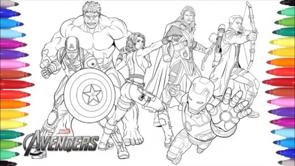 Colorindo Os Vingadores ( Avengers )homem De Ferro CapitÃ£o America