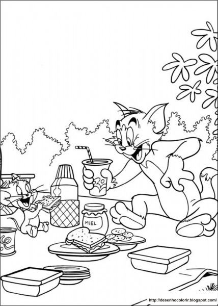 Desenhos Para Colorir  Tom E Jerry 9 Desenhos Para Colorir