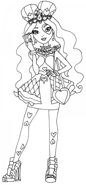 Lizzie Hearts Ever After High Coloring Page