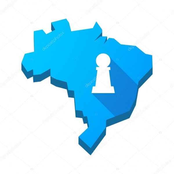 IlustraÃ§Ã£o De Um Mapa Do Brasil Isolado Com Uma Figura De Xadrez