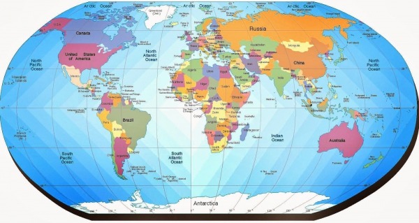 Mapa Do Mundo Para Imprimir