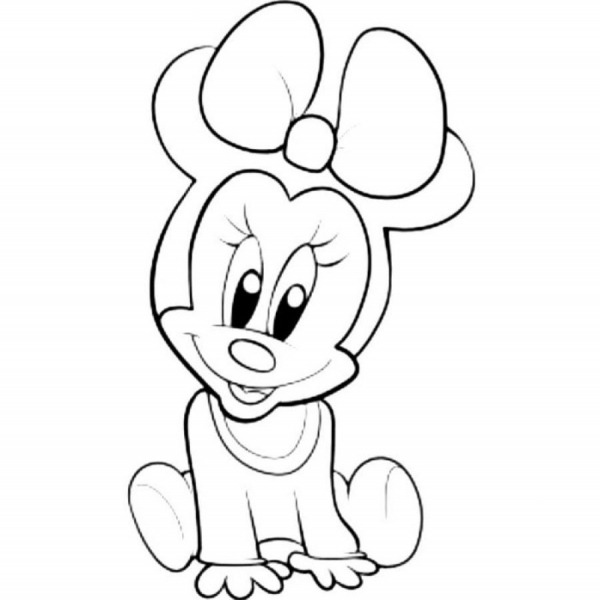 Baby Minnie Mouse Coloring Pages Print Printable Coloring Sheet