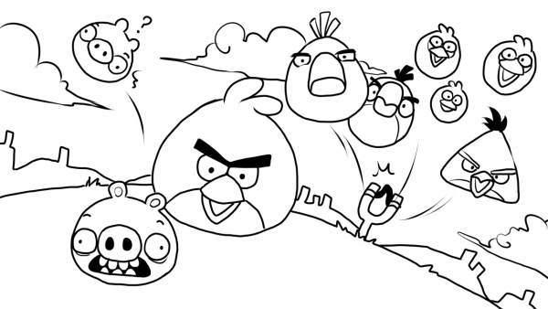 Brinquedos De Papel  Desenhos Dos Angry Birds Para Colorir E