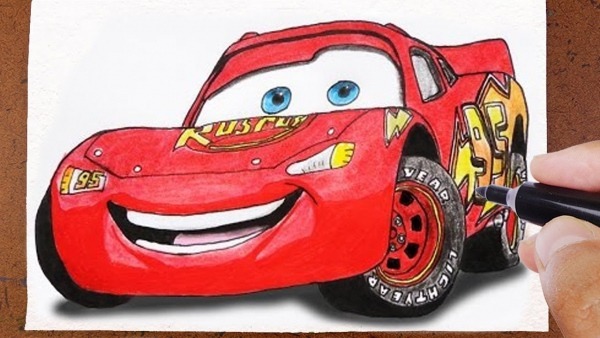 Como Desenhar E Pintar RelÃmpago Carros 3