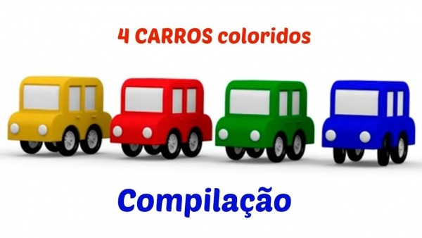 As Cores Para CrianÃ§as  4 Carros Coloridos  ColeÃ§ao De Desenhos