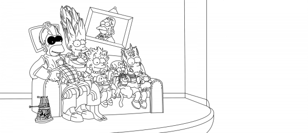 Desenho De Simpsons Em Doctor Who Para Colorir