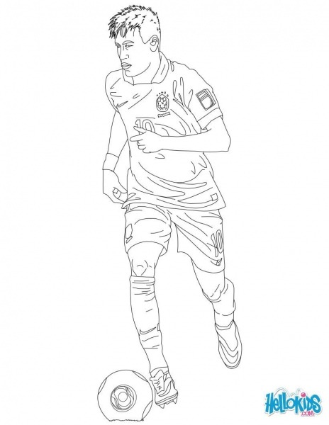 Neymar Coloring Page