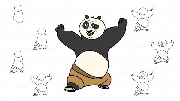 Como Desenhar Kung Fu Panda Passo A Passo Com Um LÃ¡pis
