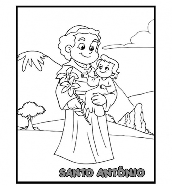 Desenhos De Santo Antonio Para Recortar E Colorir