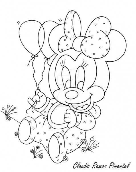 Desenho Para Colorir Minnie Baby By Claudia110388 On Deviantart