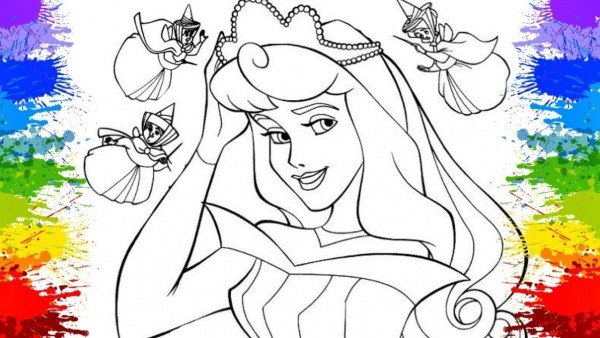 Pinturas Desenho De CrianÃ§a Vestido De Princesas Disney Aurora