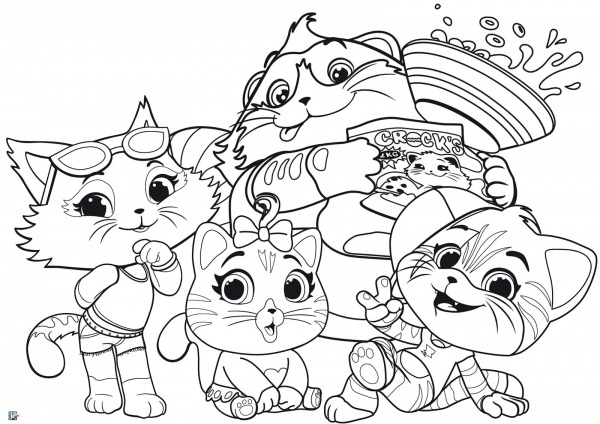 Desenhos Da Lulu  44 Gatos Para Colorir