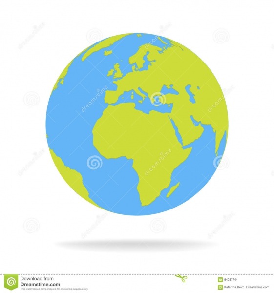 IlustraÃ§Ã£o Verde E Azul Do Vetor Do Globo Do Mapa Do Mundo Dos