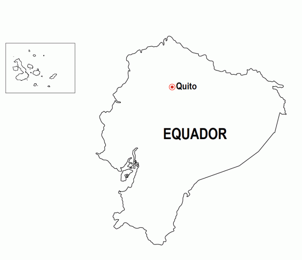 Blog De Geografia  Mapa Do Equador Para Imprimir E Colorir