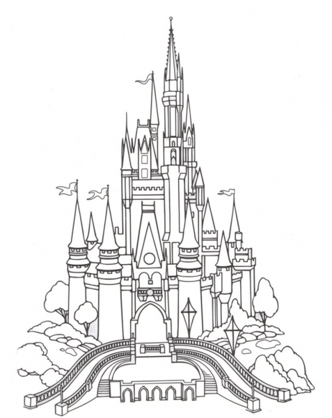 Desenho De Castelo De Diamante Para Colorir