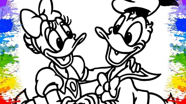 Desenho Da Disney Margarida E Pato Donald Mickey Mouse Infantil