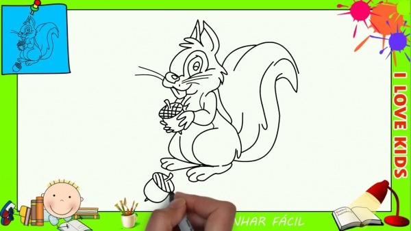 Como Desenhar Um Esquilo Facil Passo A Passo Para CrianÃ§as E