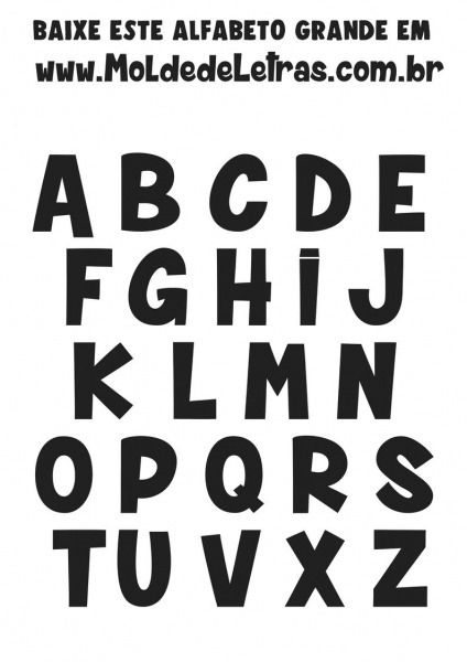 Moldes De Letras Grandes Para Imprimir  Alfabeto  Completo