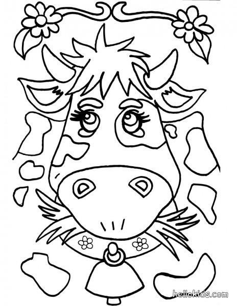 Desenhos Para Colorir De Desenho De Uma Vaca Bonitinha Para