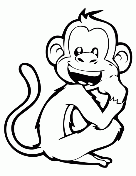 Figura De Macaco Para Colorir