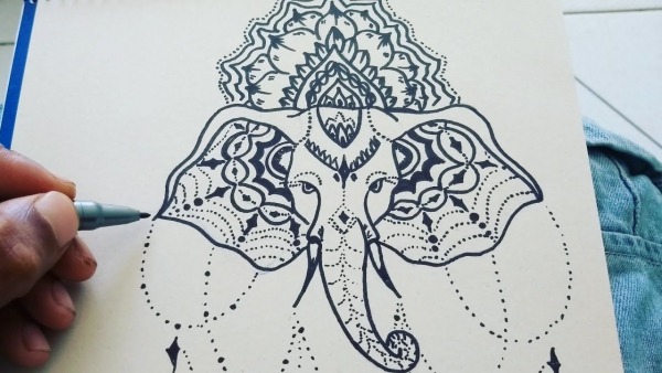 Mandala Elefante Desenho