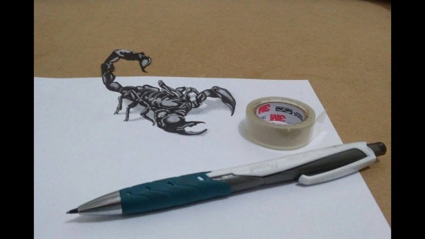 Como Desenhar Um EscorpiÃ£o Em 3d