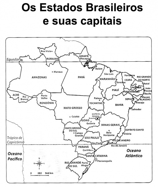 Mapa Do Brasil Politico Para Colorir