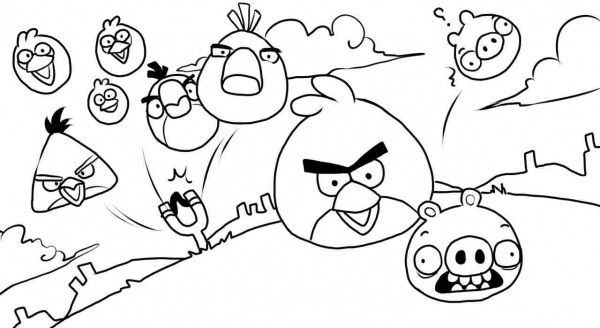 Angry Bird Coloring Pages Star Wars Angry Birds Coloring Angry