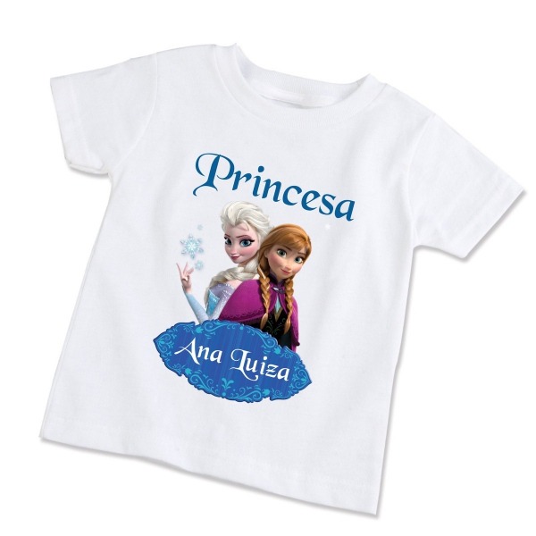 Camiseta Feminina Infantil Frozen No Elo7