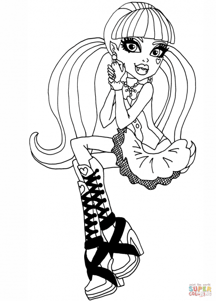 Monster High Draculaura Coloring Page