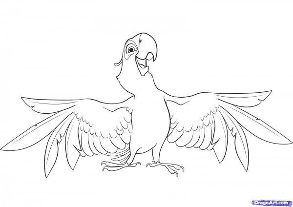 Coloring Page Of A Macaw