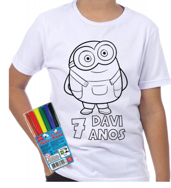 Camisa Personalizada Infantil Para Colorir No Elo7