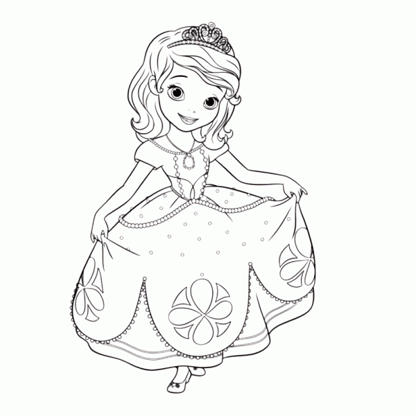 Desenhos Para Colorir Da Princesa Sofia â Disney Para Imprimir
