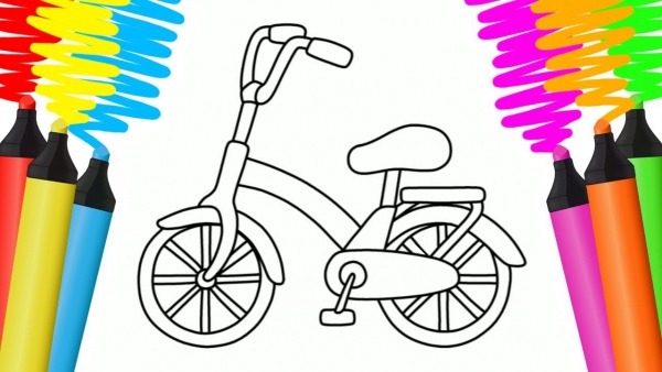 Como Desenhar E Colorir Bicicleta E AviÃo