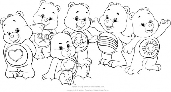 Desenho Dos Ursinhos Carinhosos Para Colorir