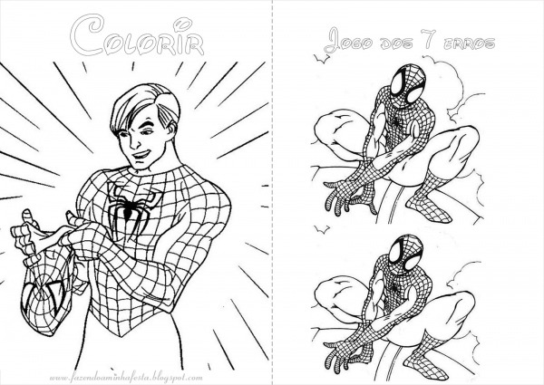 Desenho De Homem Aranha Para Colorir