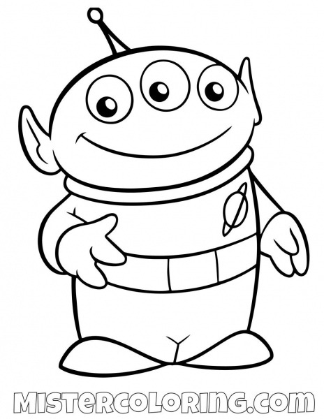 Alien Toy Story Coloring Page