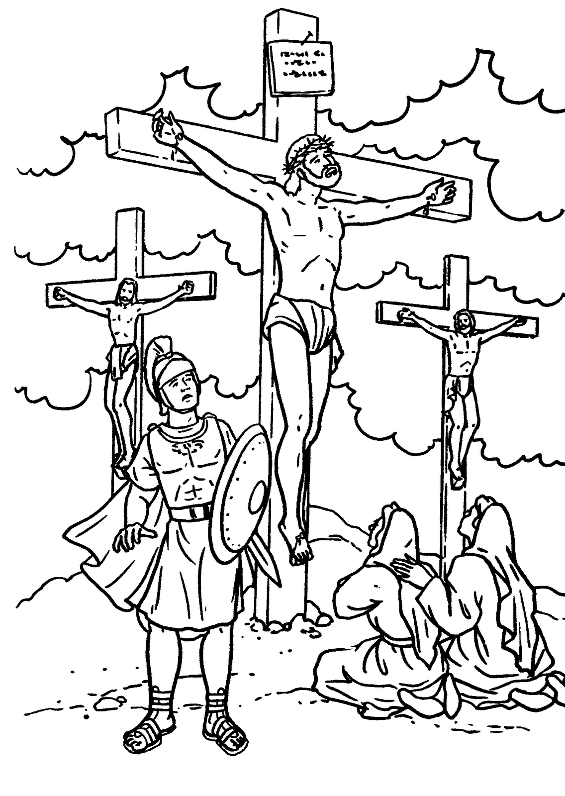Desenho De Jesus Na Cruz - Coloring City