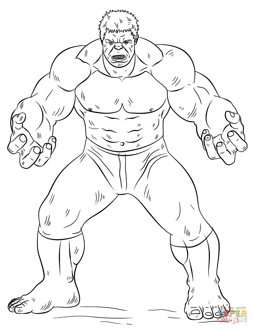 Desenho Do Hulk Para Pintar  Coloring City